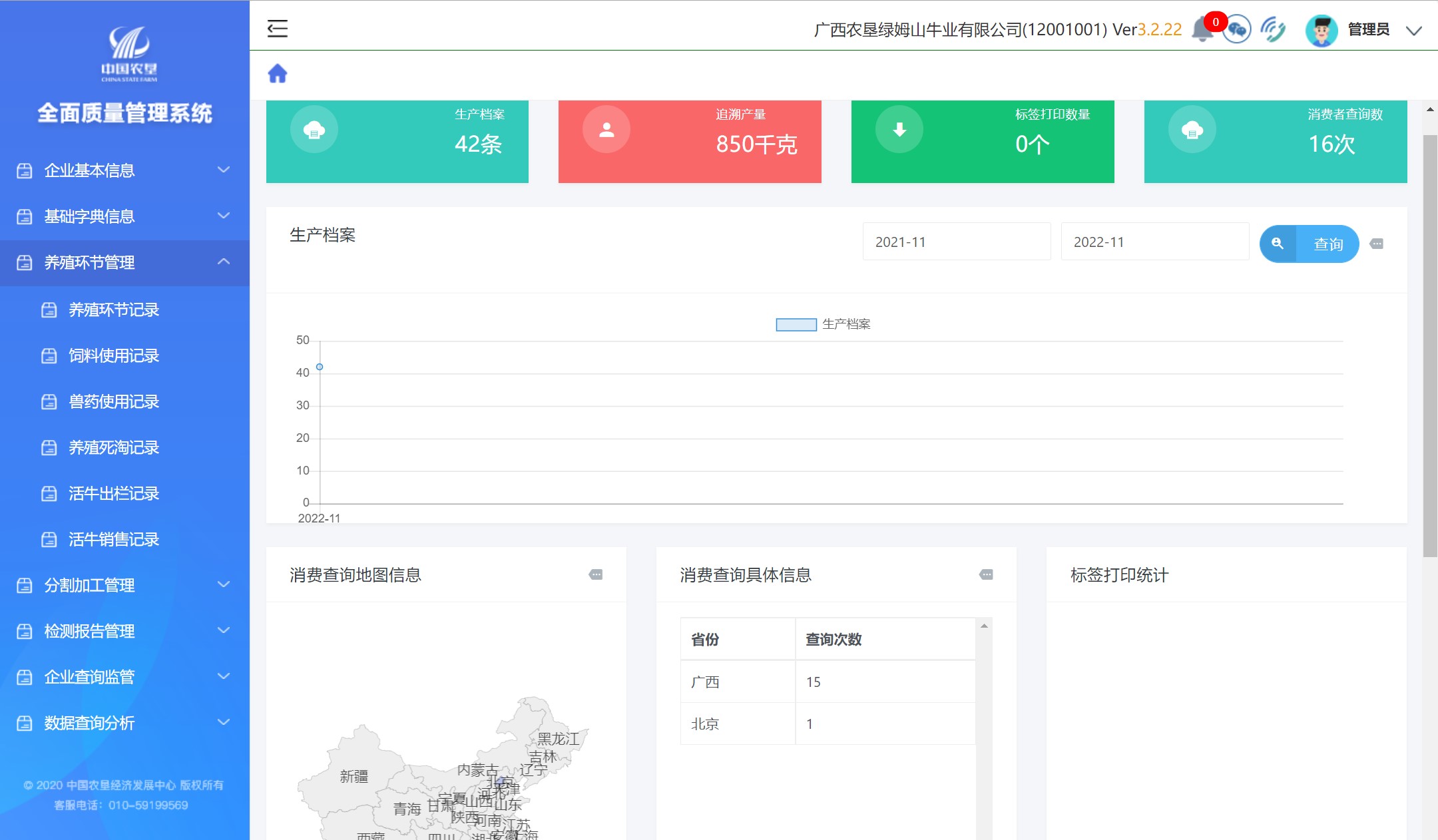 项目组在绿姆山牛业现场培训牛肉追溯系统(图2)
